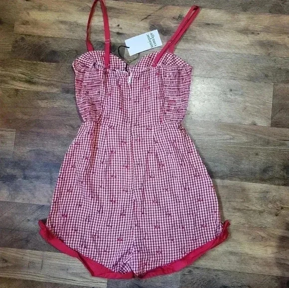 NWT Unique Vintage 2-Piece Cherry Romper & Skirt Set Size (2) XS - Picture 6 of 13